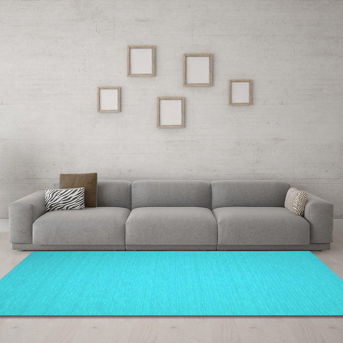Machine Washable Abstract Light Blue Contemporary Rug in a Living Room, wshcon242lblu