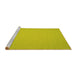 Sideview of Machine Washable Abstract Yellow Contemporary Rug, wshcon242yw