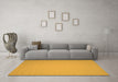 Machine Washable Abstract Orange Contemporary Area Rugs in a Living Room, wshcon242org