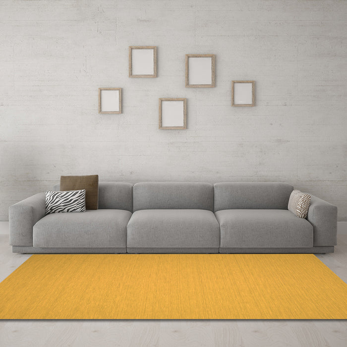 Machine Washable Abstract Orange Contemporary Area Rugs in a Living Room, wshcon242org