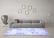 Machine Washable Abstract Blue Contemporary Rug in a Living Room, wshcon2430blu