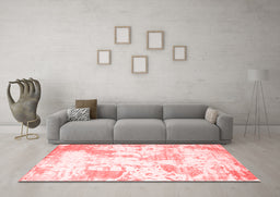 Contemporary Red Washable Rugs
