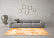 Machine Washable Abstract Orange Contemporary Area Rugs in a Living Room, wshcon2430org