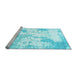 Sideview of Machine Washable Abstract Light Blue Contemporary Rug, wshcon2430lblu