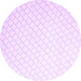 Round Solid Purple Modern Rug, con2431pur