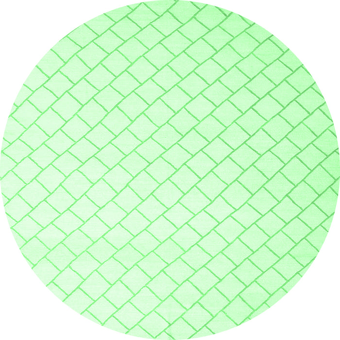 Round Solid Emerald Green Modern Rug, con2431emgrn