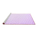 Sideview of Machine Washable Solid Purple Modern Area Rugs, wshcon2431pur