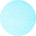 Round Solid Light Blue Modern Rug, con2431lblu