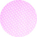 Round Solid Pink Modern Rug, con2431pnk