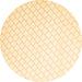 Round Solid Brown Modern Rug, con2431brn