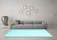 Machine Washable Solid Light Blue Modern Rug, wshcon2431lblu