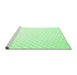 Sideview of Machine Washable Solid Emerald Green Modern Area Rugs, wshcon2431emgrn