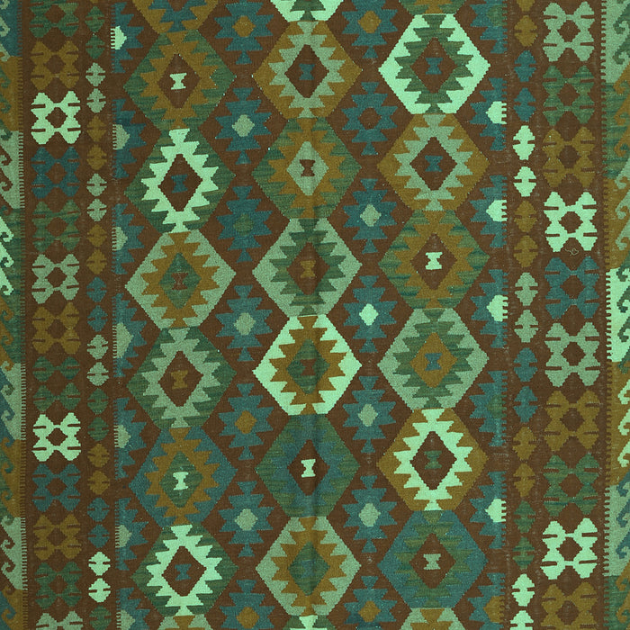 Machine Washable Oriental Turquoise Traditional Area Rugs, wshcon2432turq
