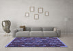 Machine Washable Oriental Blue Traditional Rug in a Living Room, wshcon2432blu