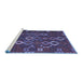 Sideview of Machine Washable Oriental Blue Traditional Rug, wshcon2432blu