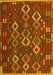 Machine Washable Oriental Yellow Traditional Rug, wshcon2432yw