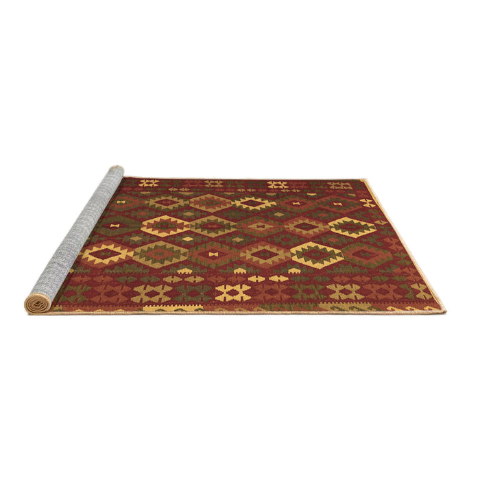 Sideview of Machine Washable Oriental Brown Traditional Rug, wshcon2432brn
