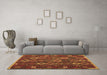 Machine Washable Oriental Brown Traditional Rug in a Living Room,, wshcon2432brn