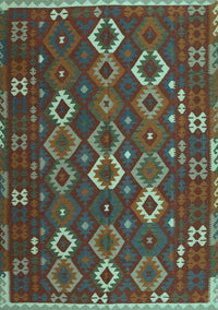 Oriental Light Blue Traditional Rug, con2432lblu