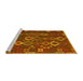 Sideview of Machine Washable Oriental Yellow Traditional Rug, wshcon2432yw