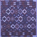 Square Oriental Blue Traditional Rug, con2432blu