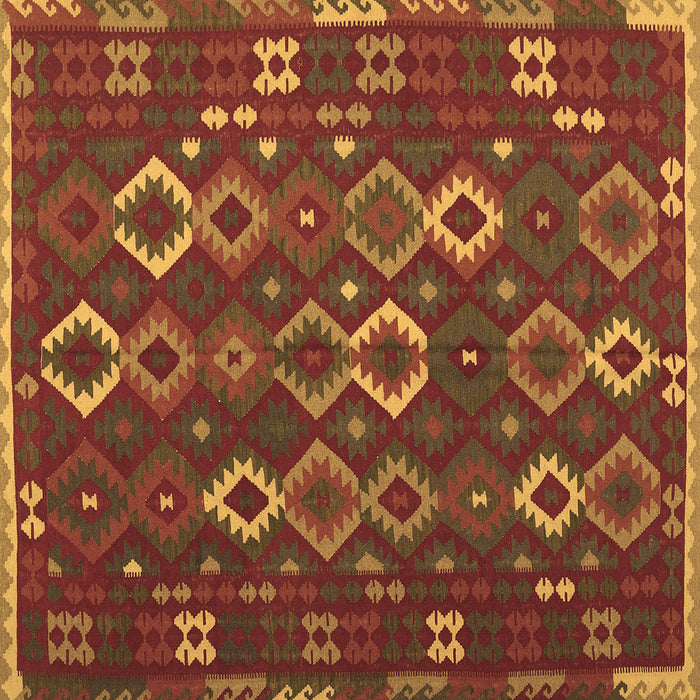 Square Machine Washable Oriental Brown Traditional Rug, wshcon2432brn