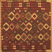 Square Machine Washable Oriental Brown Traditional Rug, wshcon2432brn