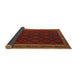 Thickness of Contemporary Saddle Brown Oriental Rug, con2433