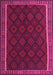 Machine Washable Oriental Pink Traditional Rug, wshcon2433pnk