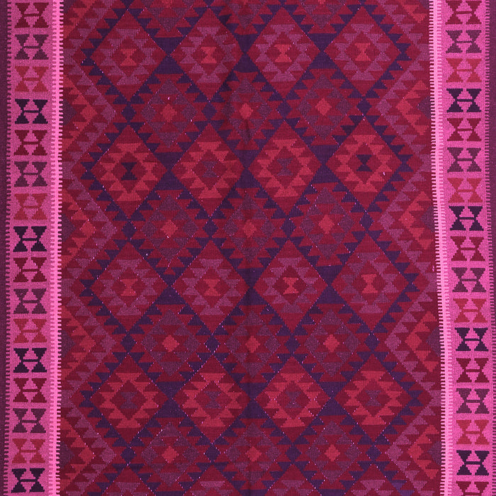 Machine Washable Oriental Pink Traditional Rug, wshcon2433pnk