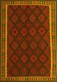 Oriental Yellow Traditional Rug, con2433yw