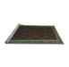 Sideview of Machine Washable Oriental Light Blue Traditional Rug, wshcon2433lblu