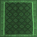 Square Oriental Emerald Green Traditional Rug, con2433emgrn