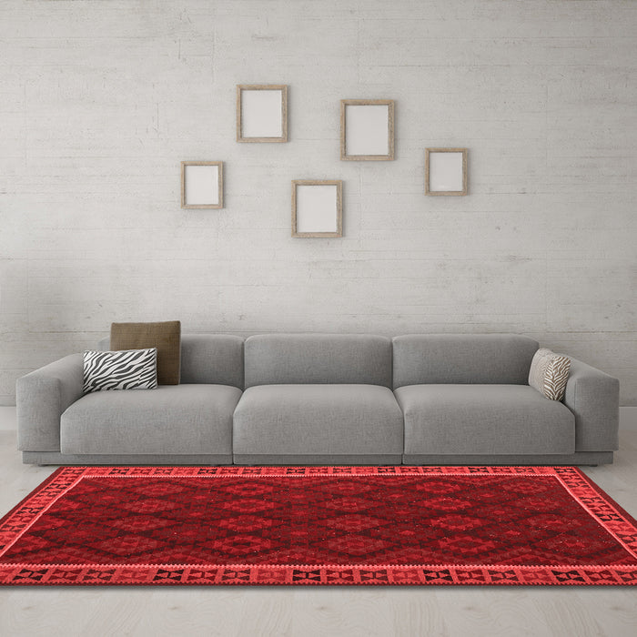 Traditional Red Washable Rugs