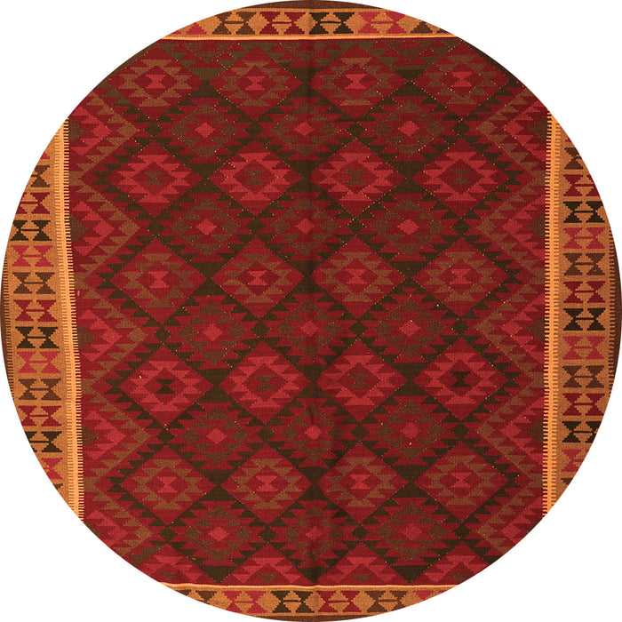 Machine Washable Oriental Orange Traditional Area Rugs, wshcon2433org