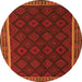 Machine Washable Oriental Orange Traditional Area Rugs, wshcon2433org