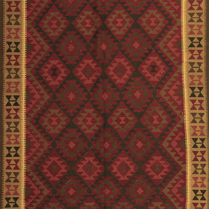 Machine Washable Oriental Brown Traditional Rug, wshcon2433brn