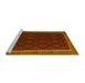 Sideview of Machine Washable Oriental Yellow Traditional Rug, wshcon2433yw