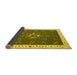 Sideview of Abstract Yellow Contemporary Rug, con2434yw