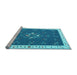 Sideview of Machine Washable Abstract Light Blue Contemporary Rug, wshcon2434lblu