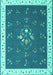 Machine Washable Abstract Turquoise Contemporary Area Rugs, wshcon2434turq