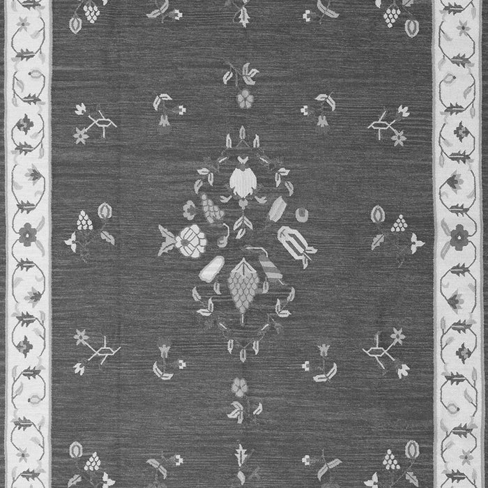 Serging Thickness of Machine Washable Abstract Gray Contemporary Rug, wshcon2434gry