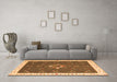 Machine Washable Abstract Orange Contemporary Area Rugs in a Living Room, wshcon2434org