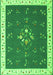 Serging Thickness of Machine Washable Abstract Green Contemporary Area Rugs, wshcon2434grn