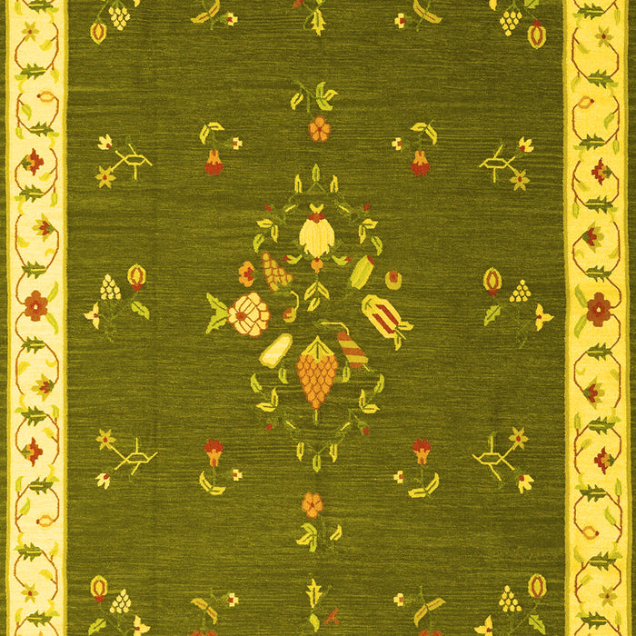 Abstract Yellow Contemporary Rug, con2434yw