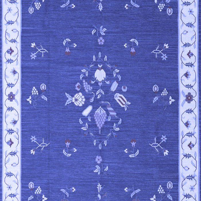 Abstract Blue Contemporary Rug, con2434blu