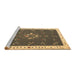 Sideview of Machine Washable Abstract Brown Contemporary Rug, wshcon2434brn