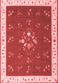 Abstract Red Contemporary Rug, con2434red