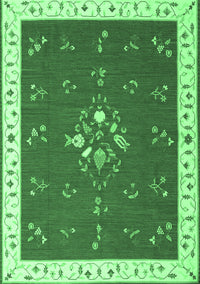 Abstract Emerald Green Contemporary Rug, con2434emgrn