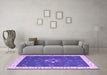 Machine Washable Abstract Purple Contemporary Area Rugs in a Living Room, wshcon2434pur